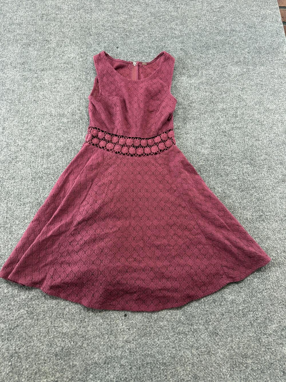 Urban Outfitters Dress Womens XS Red Lace Fit & Flare Crochet Cutout Party